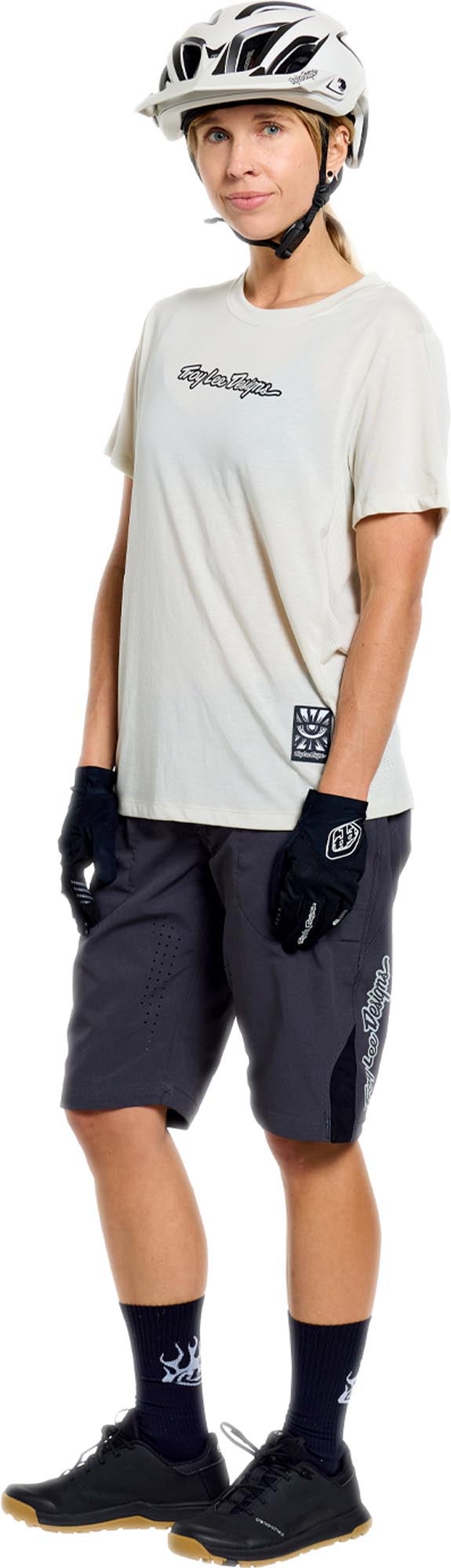 Side view of Troy Lee Designs Lilium Ride Signature Ladies Short Sleeve Bicycle Jersey