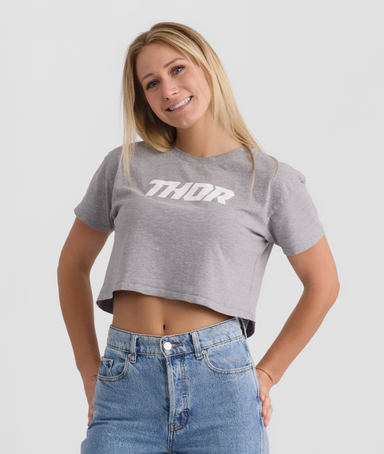Thor Corp Dames crop top grijs S Figuur 3