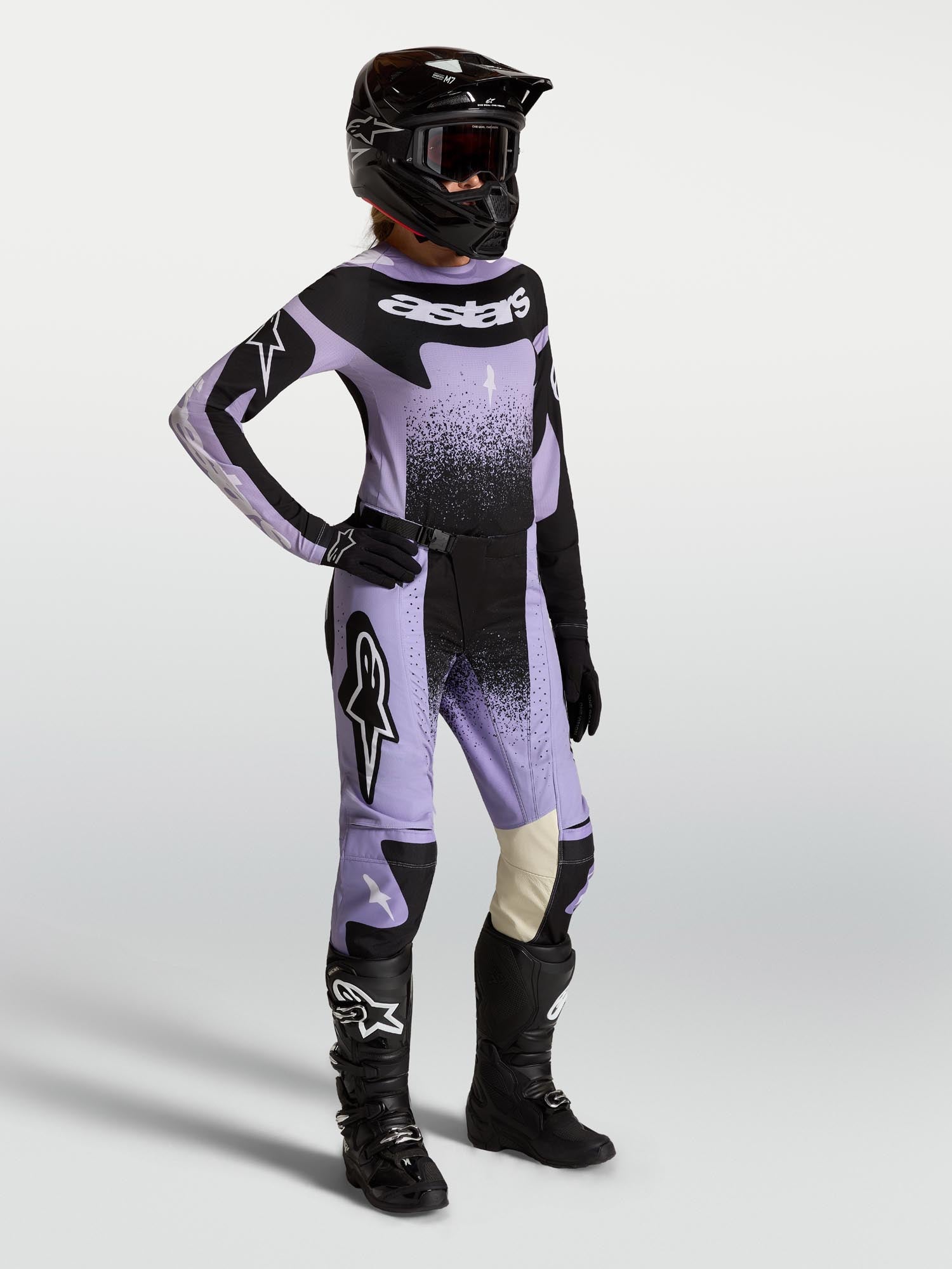 Alpinestars Stella Techstar Swan Dames Motocrossbroek Violet/zwart 34 Figuur 3