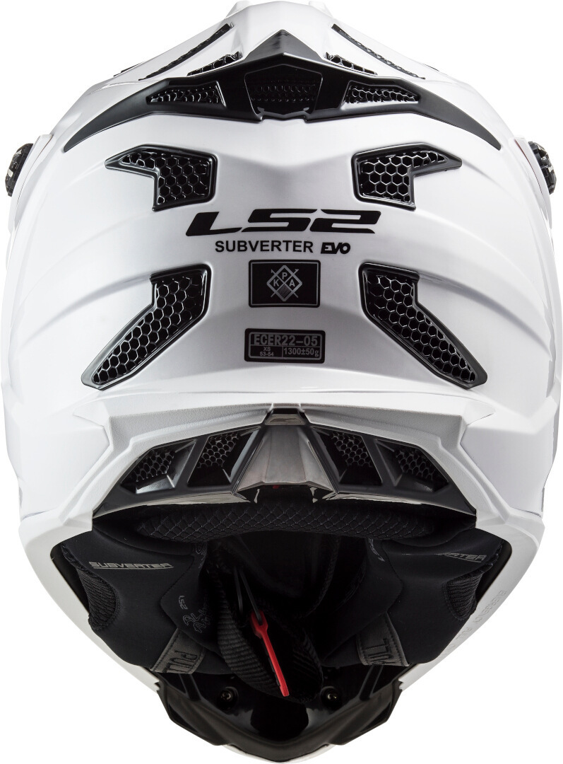 LS2 MX700 Subverter Evo II Solid Casco da motocross Bianco M (57/58) Figura 4