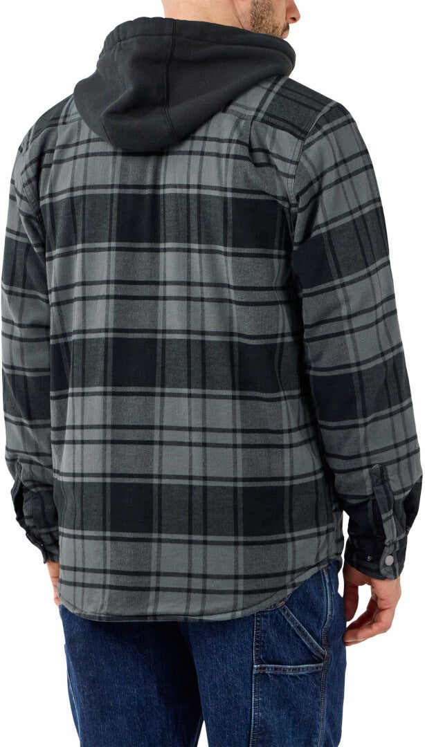 Carhartt Flannel Fleece Lined Hooded Hemd dunkelgrau M Abbildung 4