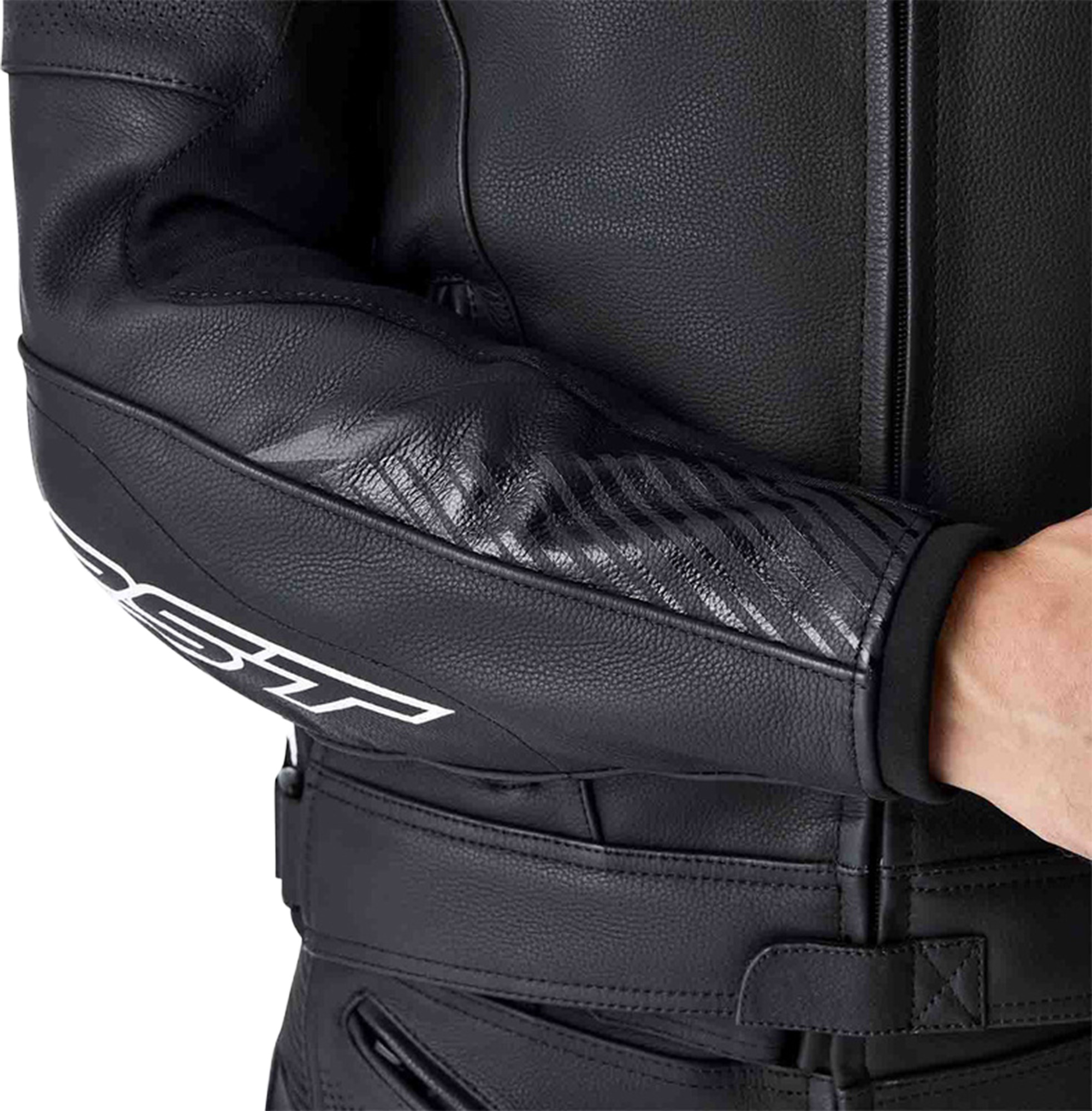 RST Tractech Evo D3O Motorcycle Leather Jacket black/white 58 Figure 8