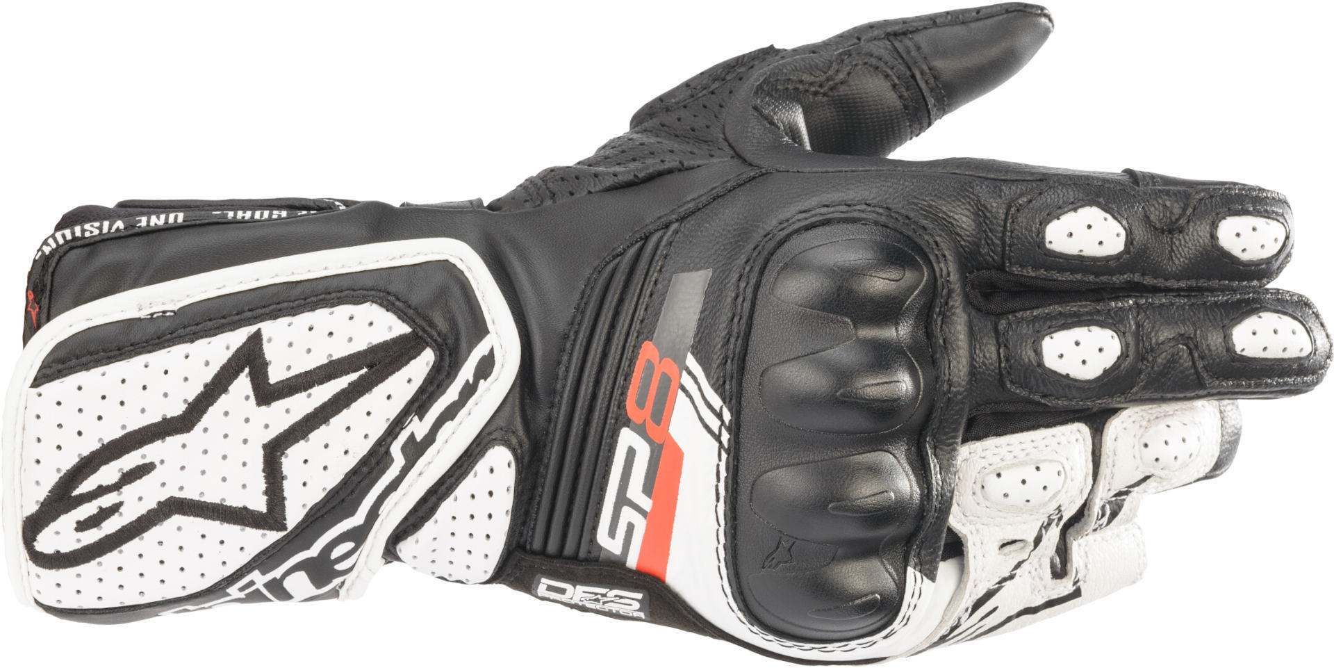Alpinestars Stella SP-8 V3 레이디스 오토바이 장갑 흑백 L 그림 1