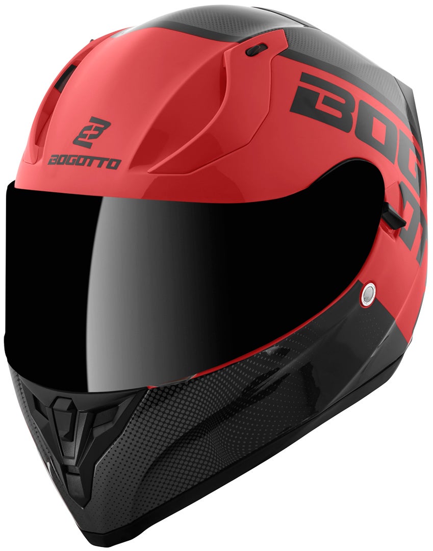 Bogotto V128 BG-X Hjelm sort/rød S Figur 1