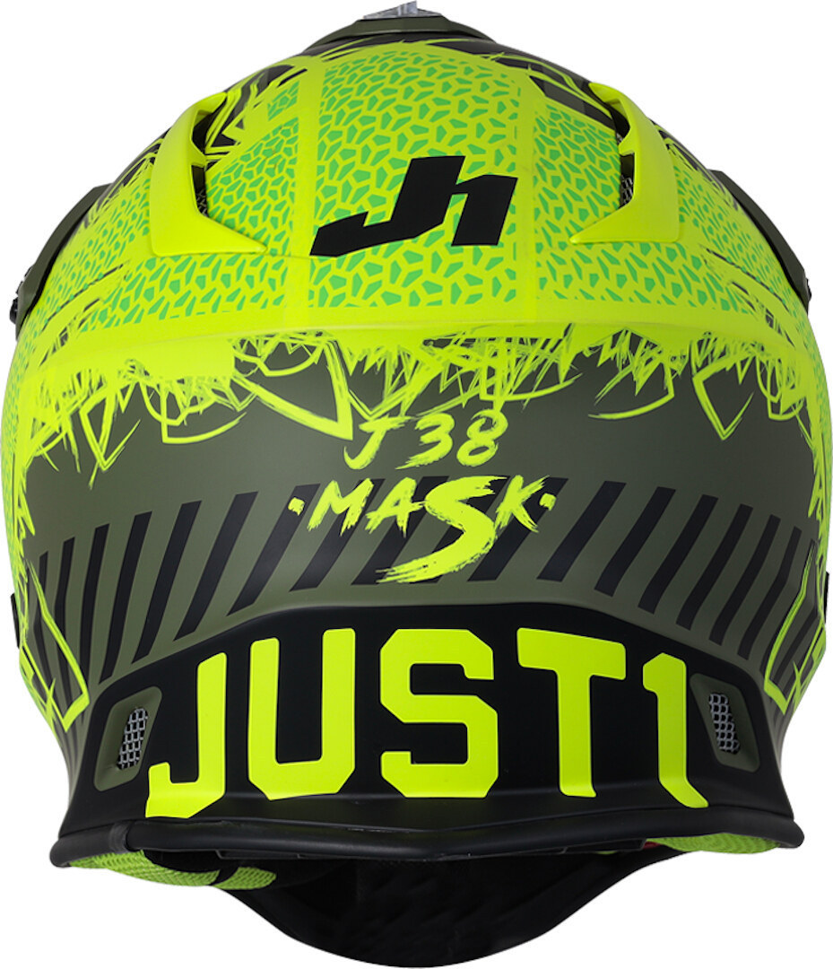 Just1 J38 Mask Cască de motocross galben/verde XS (53/54) Figura 3