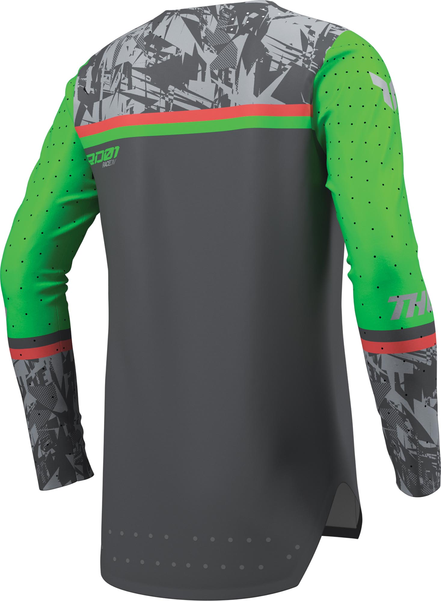 Thor Sportmode Punkd Jugend Motocross Jersey grau/grün M Abbildung 3