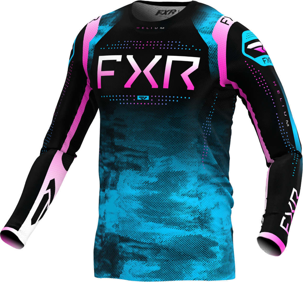 FXR Helium 2024 Motocross trøje sort/blå/pink M Figur 1