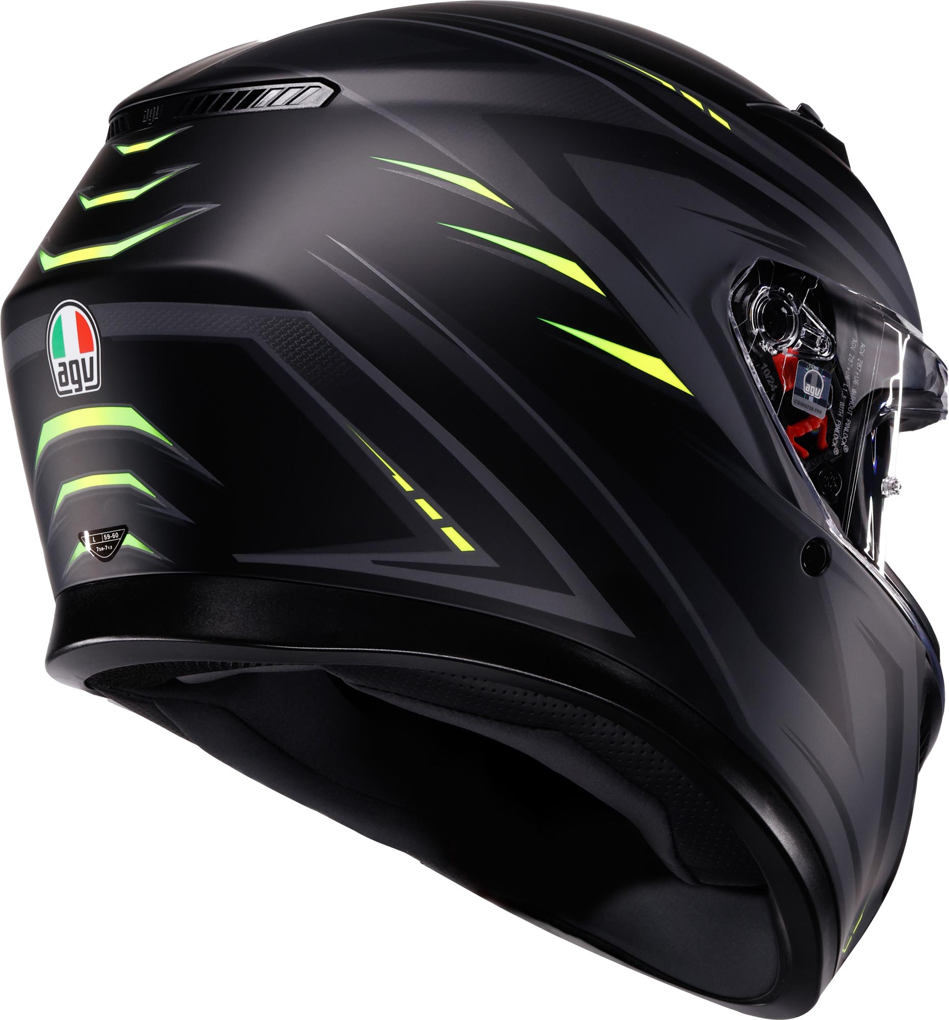 AGV K3 Syth Helmet black matt/yellow M (57/58) Figure 6