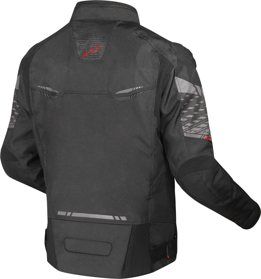 LS2 Apex Chaqueta textil impermeable para mujer negro/gris oscuro S Figura 2