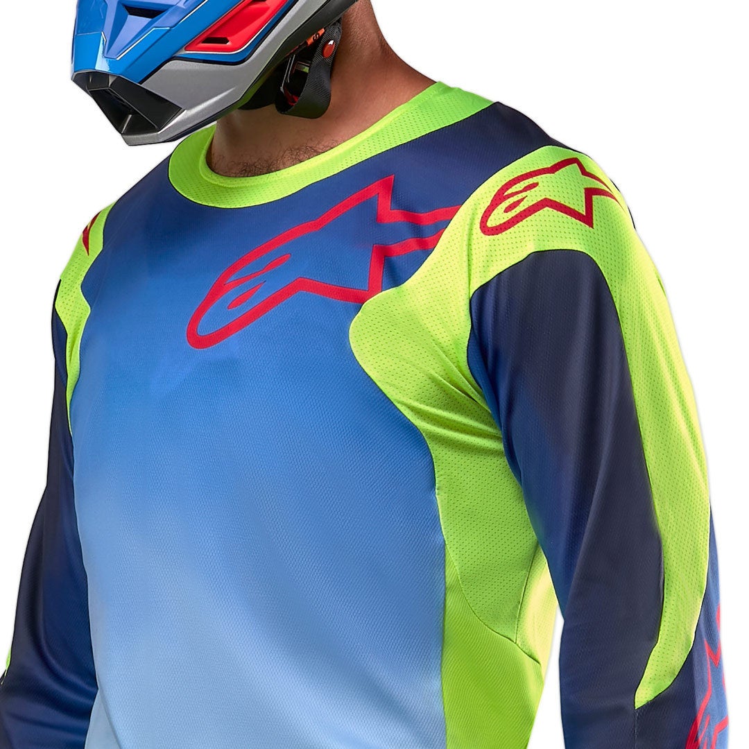 Alpinestars Racer Hoen Motocross trøje gul/blå S Figur 5