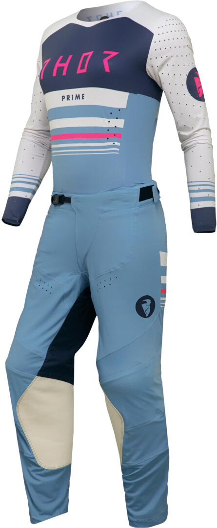 Thor Prime Blaze Tricou feminin de motocross Albastru/Alb XL Figura 3