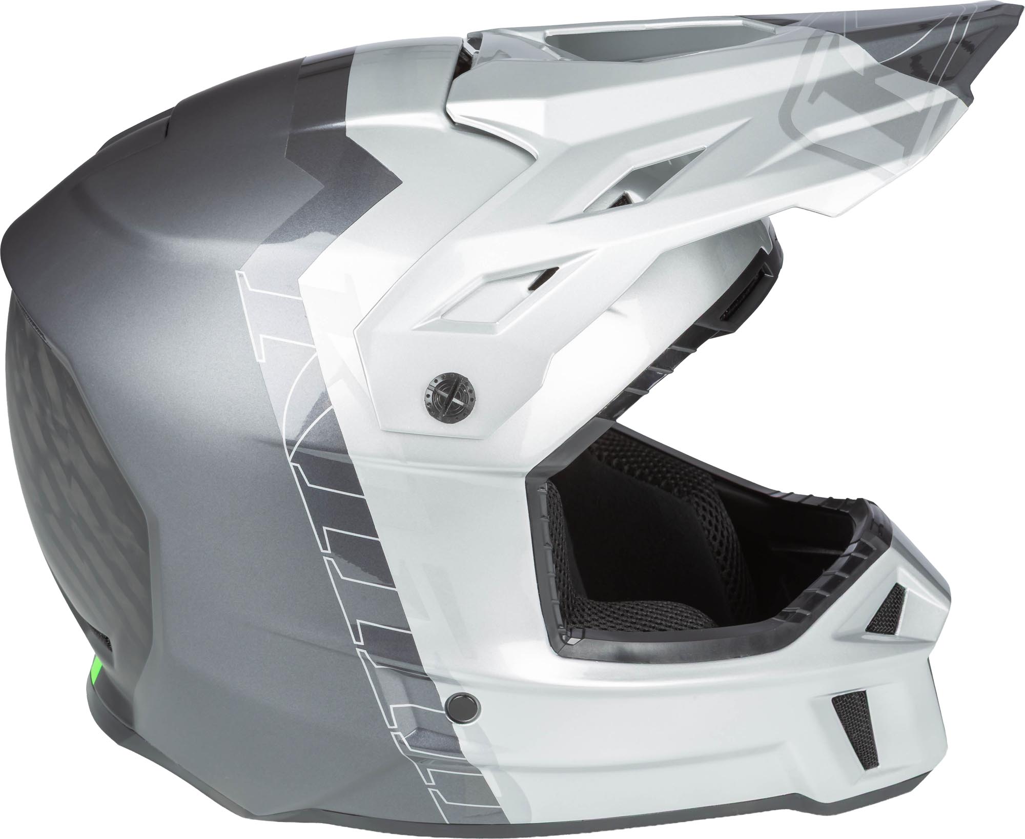 Klim F3 Carbon Pro Motocross Helm silber/grau M Abbildung 6