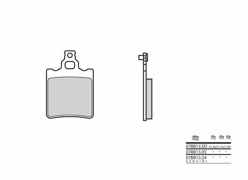 Brembo S.p.A. Vägbromsbelägg kolkeramik - 07BB1305 Figur 2