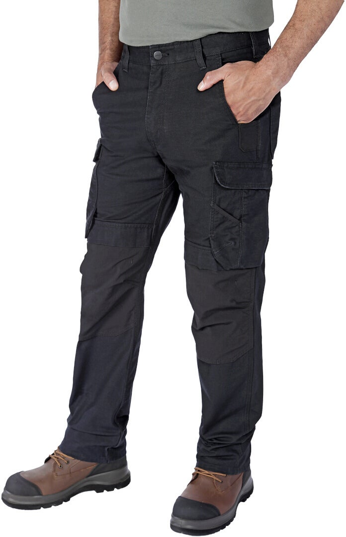 Carhartt Relaxed Fit Straight Steel Rugged Flex Ripstop Double-Front Cargo Bukser Sort 40/32 Figur 7