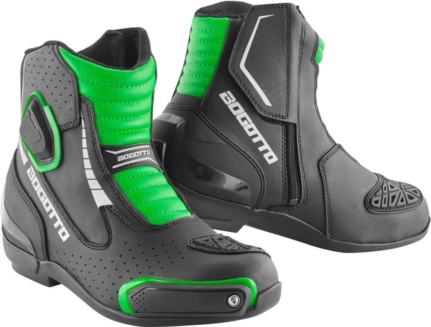 Bogotto Cartagena bottes de moto perforées noir/vert 41 Figure 1