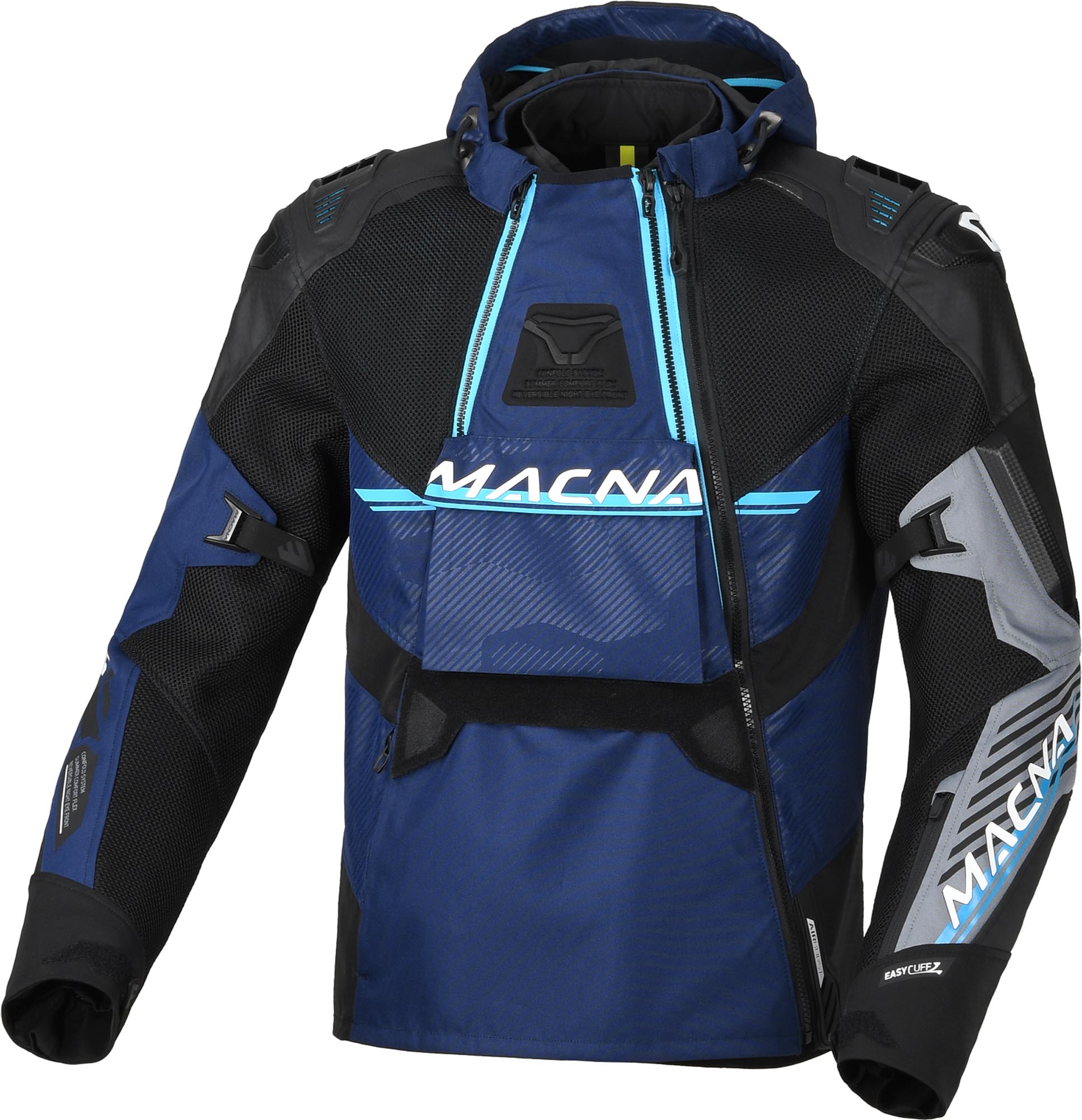 Macna Bravic waterproof Motorcycle Textile Jacket blue/black L Figure 3