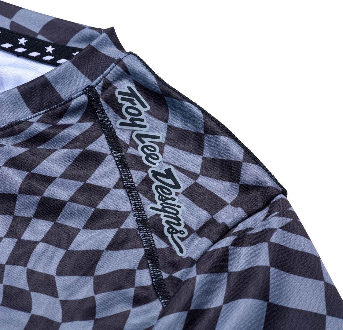 Troy Lee Designs Lilium SS Twisted Checkers Ladies Cykeltrøje sort/grå M Figur 3