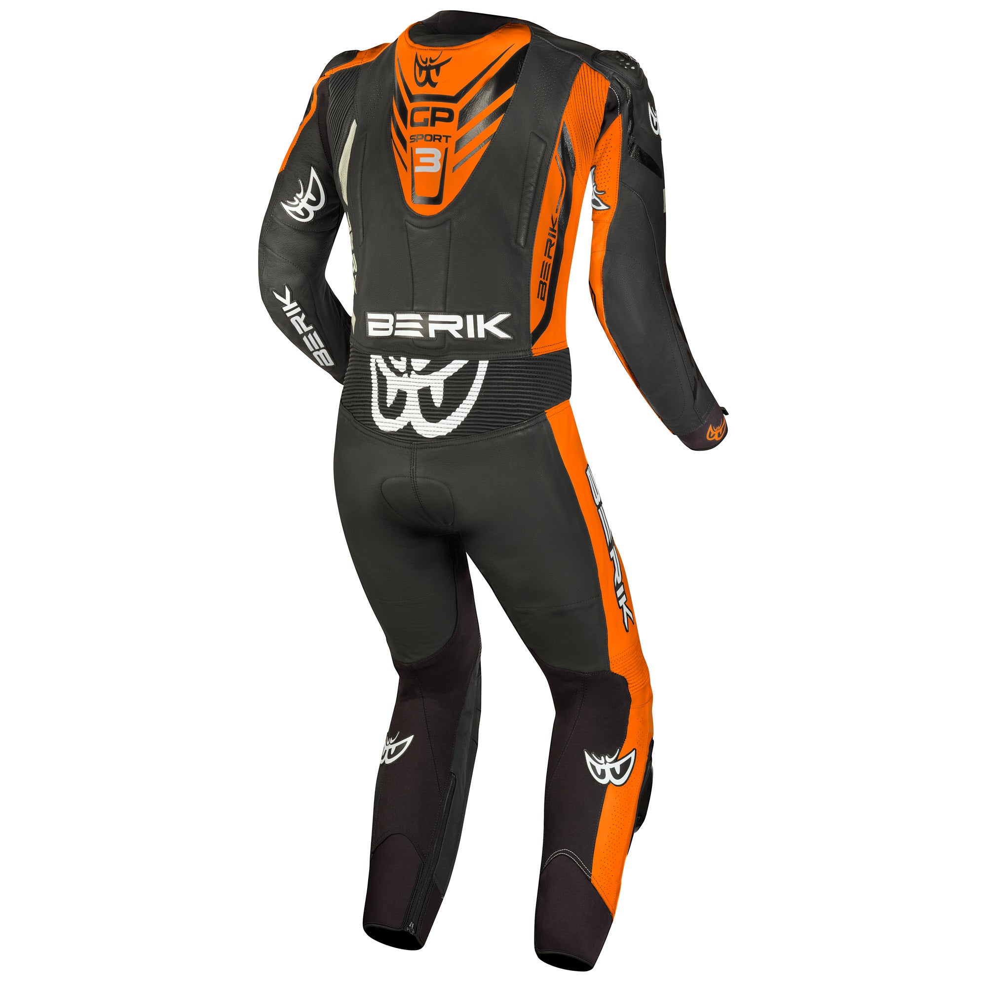 Berik Oshiqo 1 1-Teiler Motorrad Lederkombi schwarz/orange 60 Abbildung 2