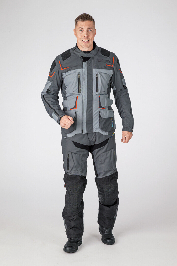 Side view of Lindstrands Myrvik waterproof Motorcycle Textile Jacket
