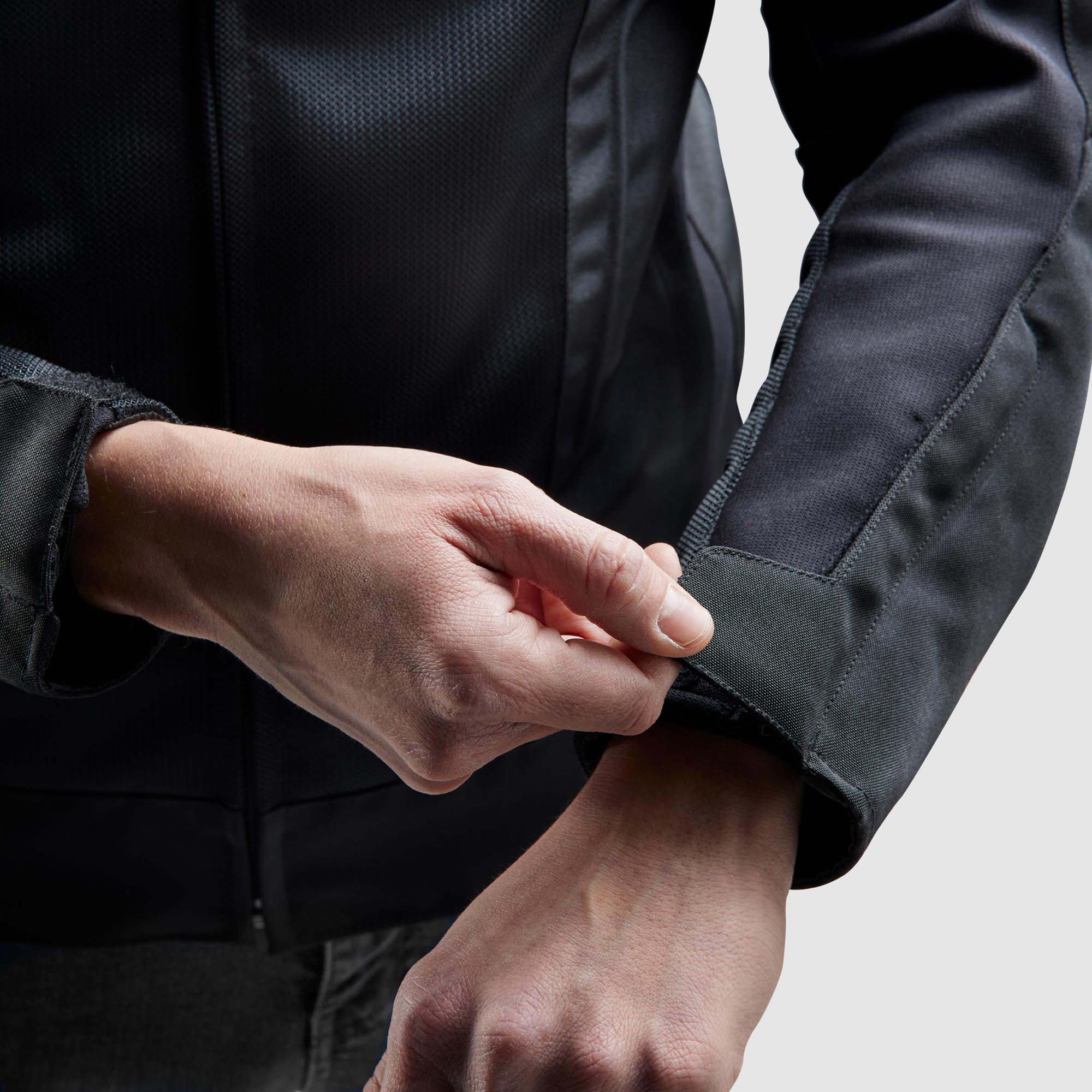 Side view of Rebelhorn Vandal Mesh Motorcycle Textile Jacket