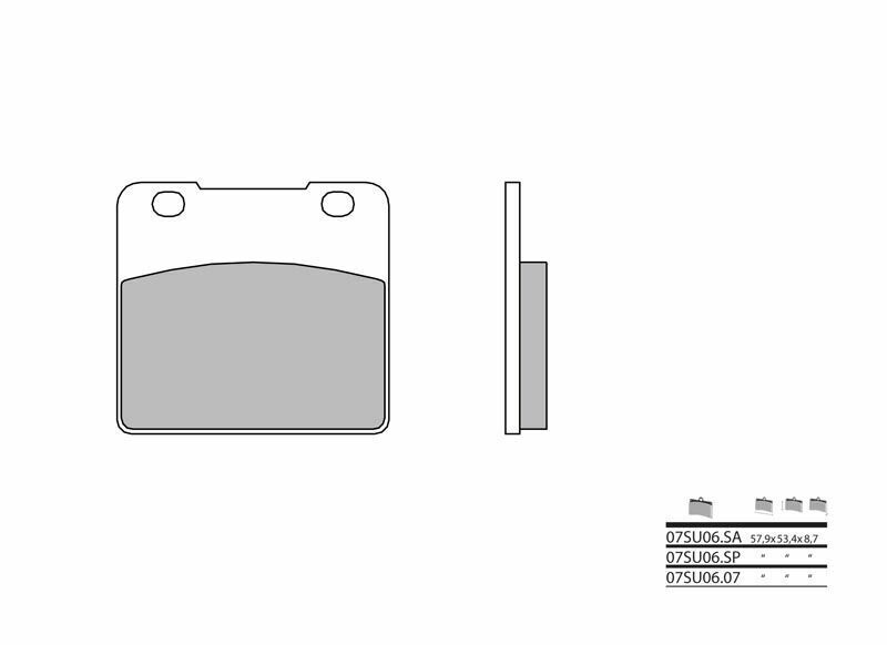 Brembo S.p.A. Vägbromsbelägg kolkeramik - 07SU0607 Figur 1