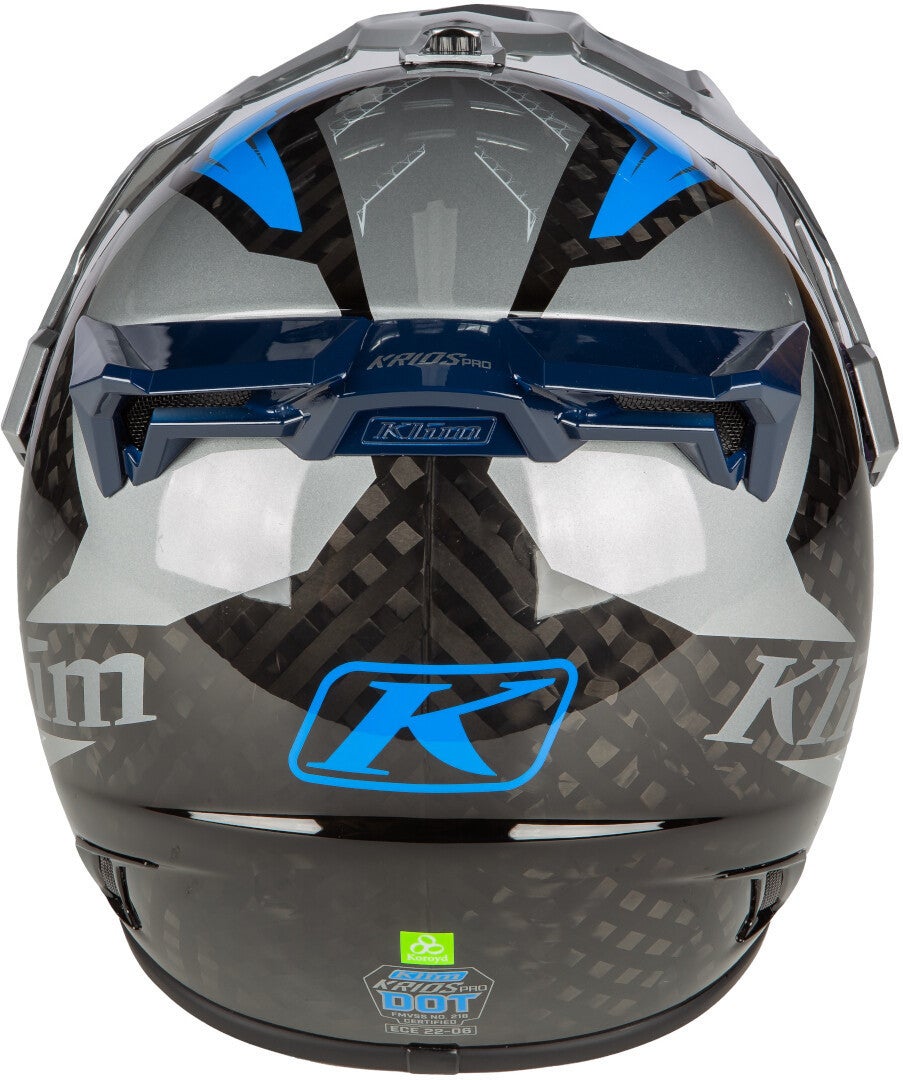 Klim Krios Pro Ventura Carbon ECE/DOT Casco da enduro grigio/blu M (57/58) Figura 4