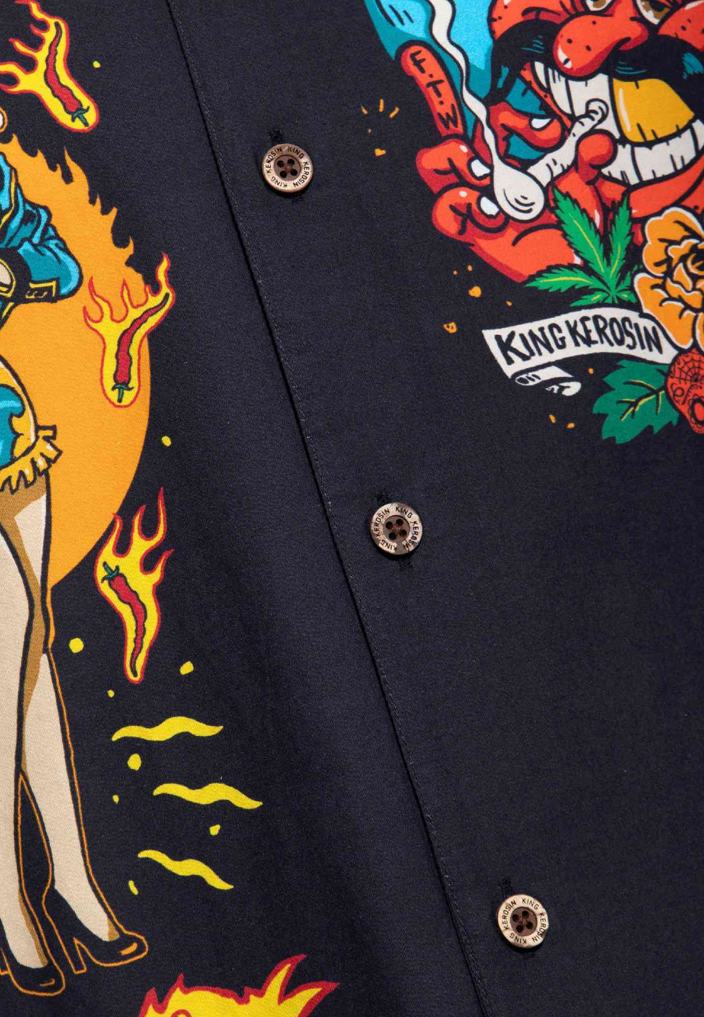 King Kerosin Acapulco Gold Chemise à manches courtes noir/multicolore 5XL Figure 5