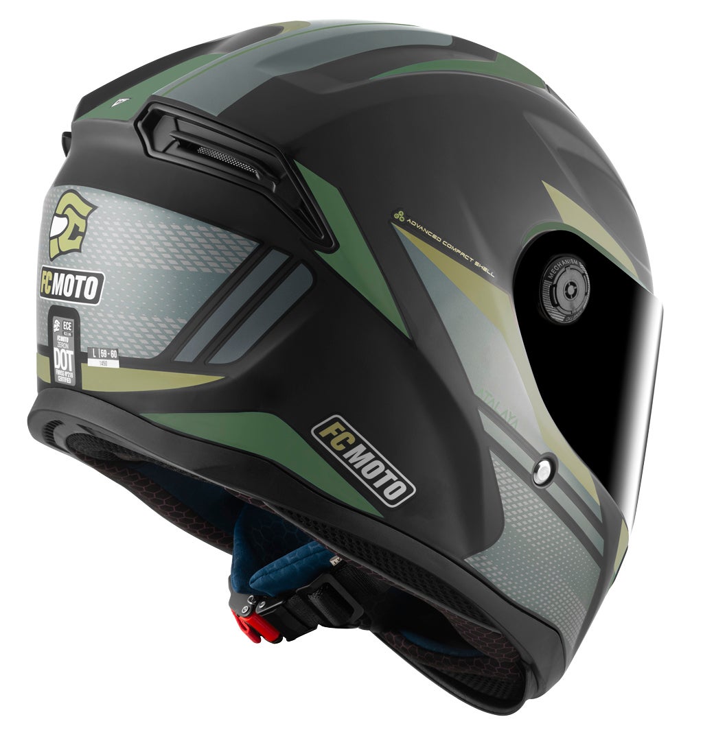 FC-Moto FF114B Zeron Casque Noir mat/vert 2XL Figure 5
