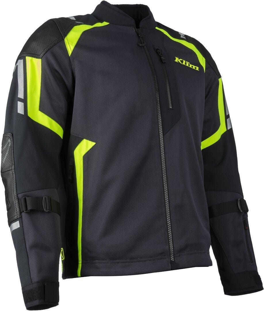 Klim Induction Pro 2025 Blouson en cuir/textile en maille de moto perforée noir/jaune néon XXL Figure 3