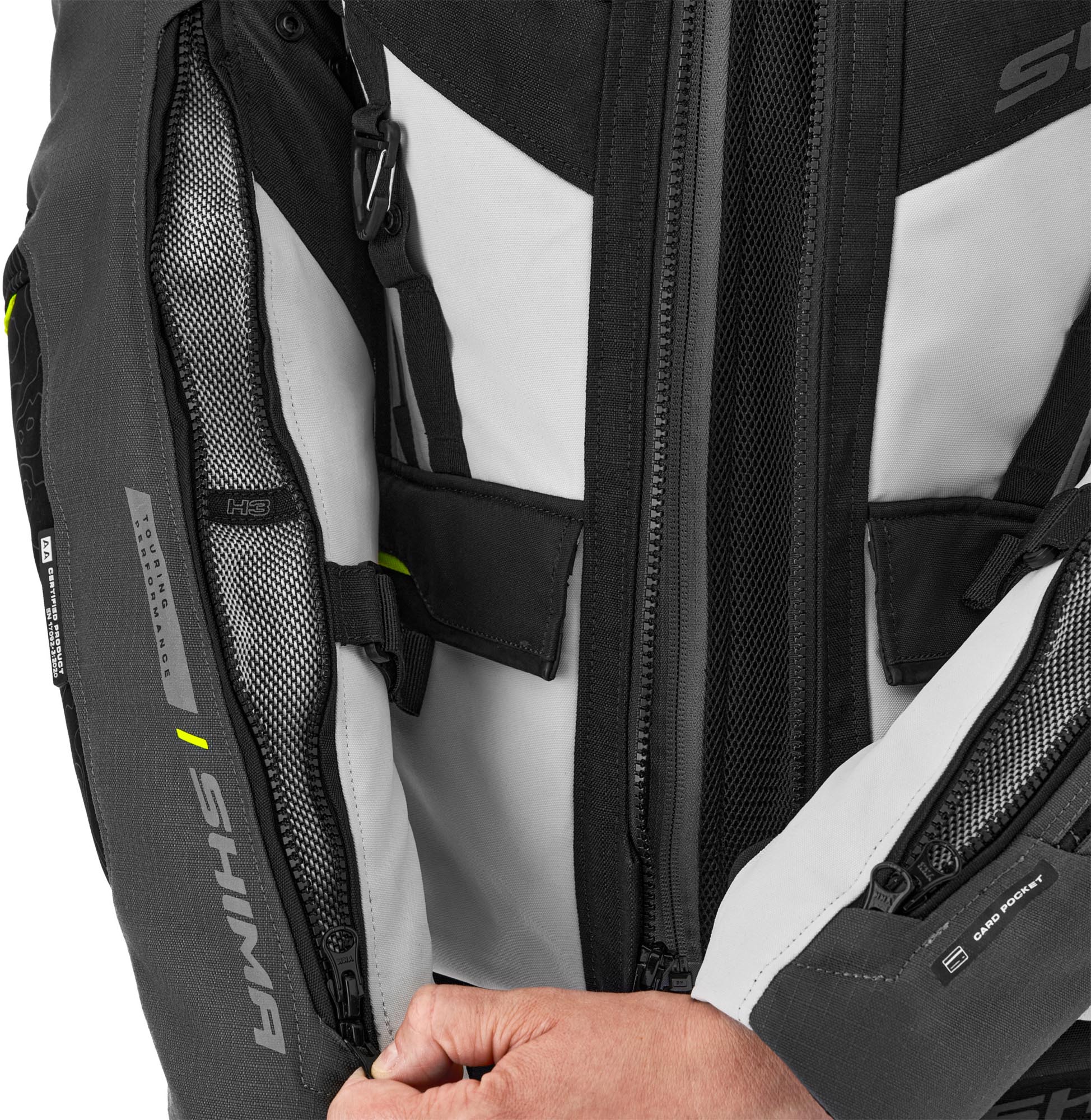 SHIMA Tracker Ladies Motorcycle Textile Jacket white/grey/yellow 2XL Figure 3
