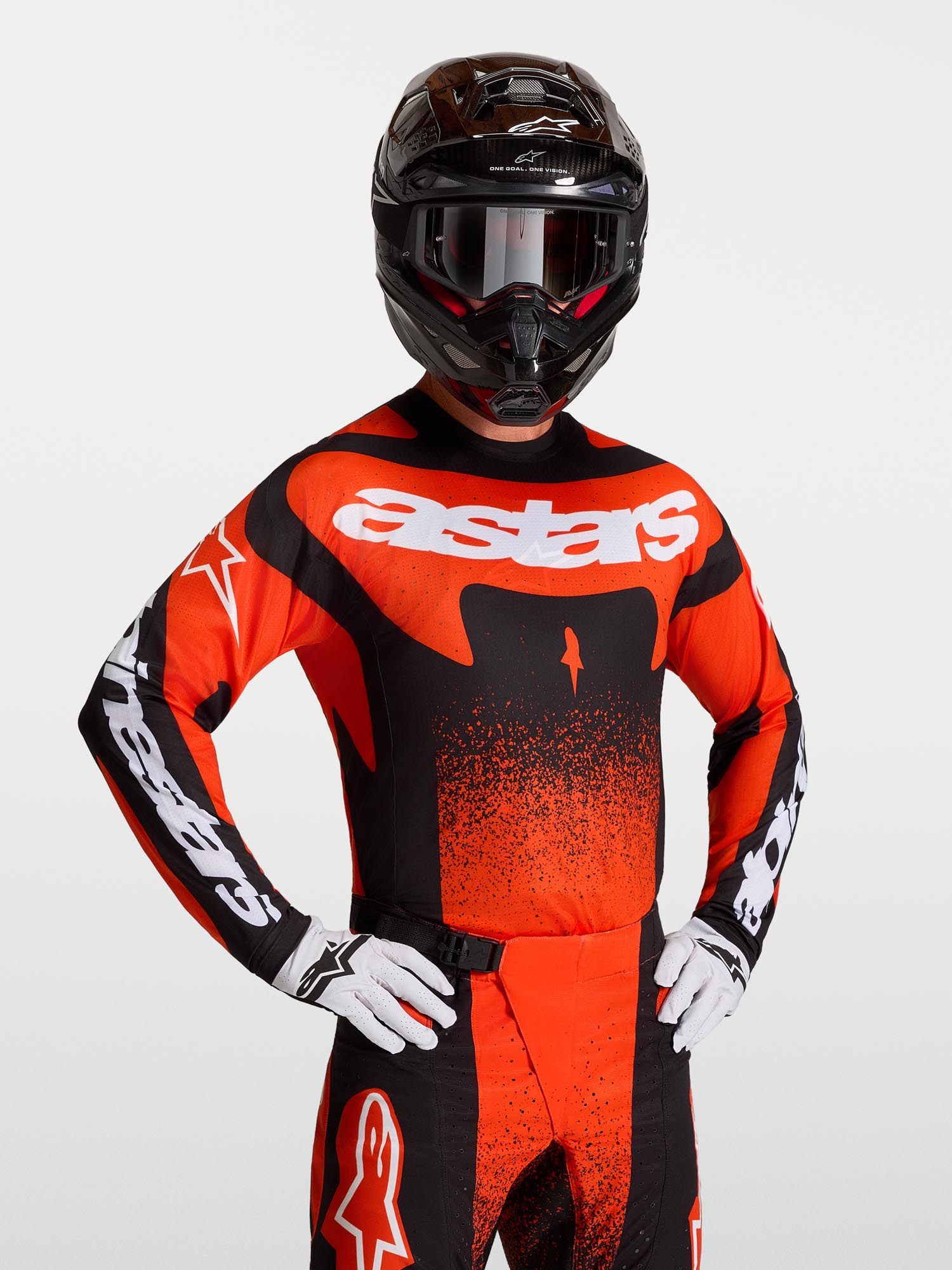 Alpinestars Techstar Swan Motocrosstrøje rød/sort/hvid M Figur 4