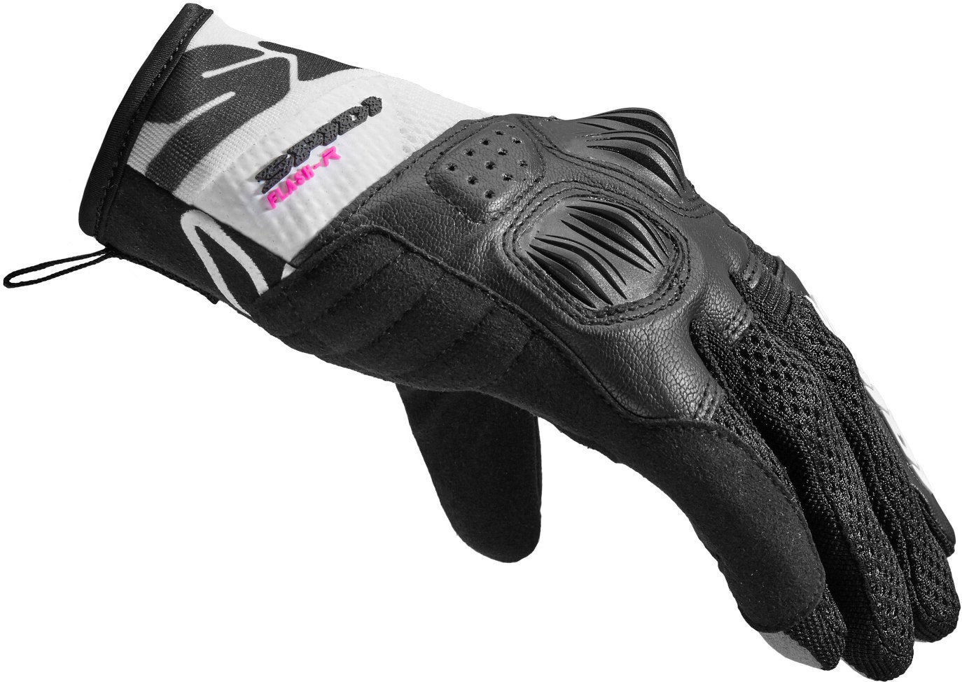 Spidi Flash-R Evo Tex Dame motorcykel handsker Sort/hvid L Figur 2