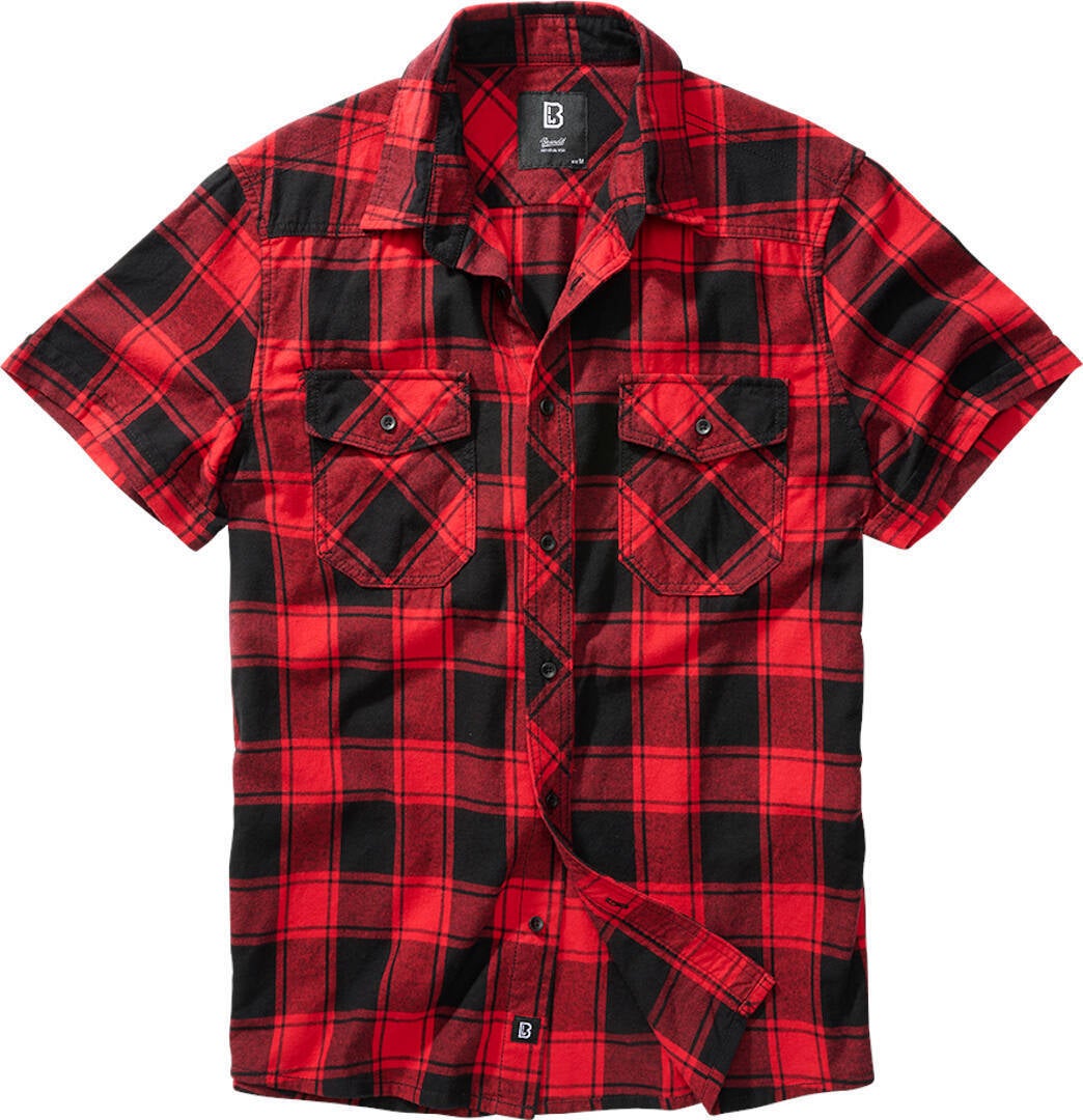 Brandit Men's Red/Black Checkshirt Short Sleeve Shirt