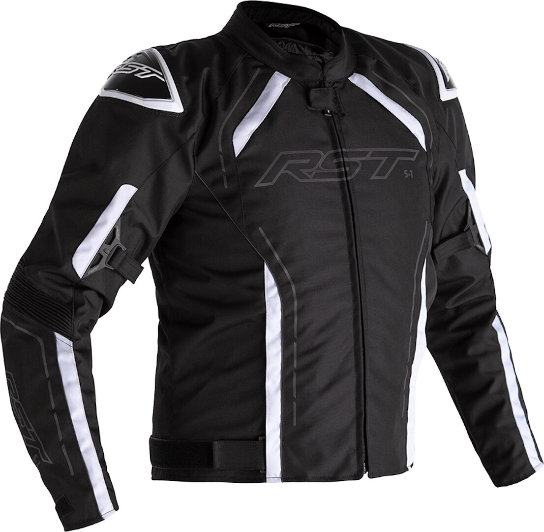 RST S-1 Jaqueta Têxtil de Motocicleta preto/branco M Figura 1
