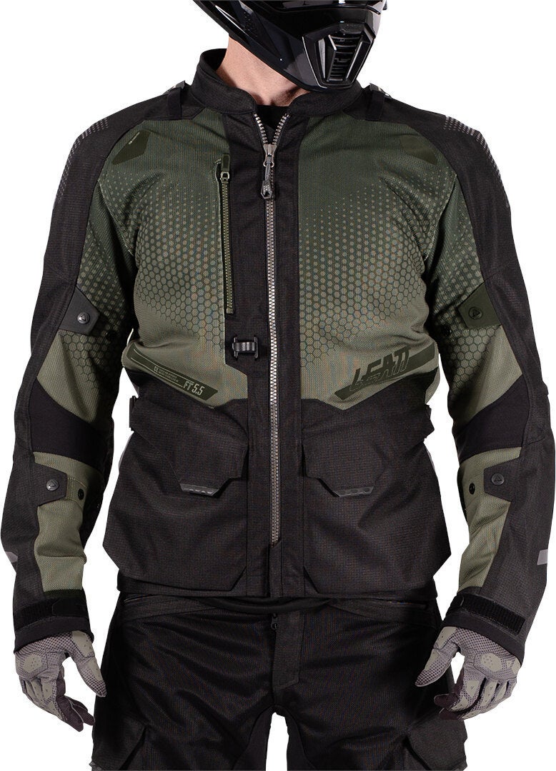 Side view of Leatt ADV Flowtour 5.5 waterproof Motorcycle Textile Jacket