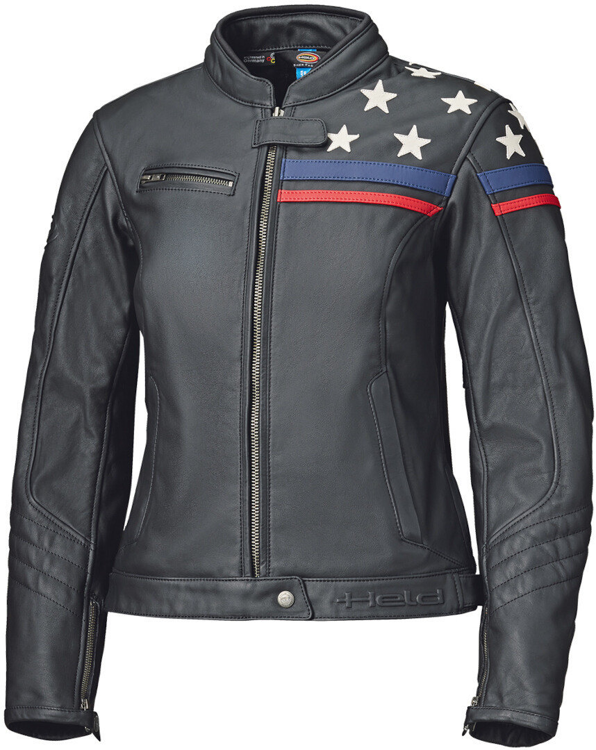 Held Midway Ladies Motorcycle Leather Jacket black/white 44 Figure 1