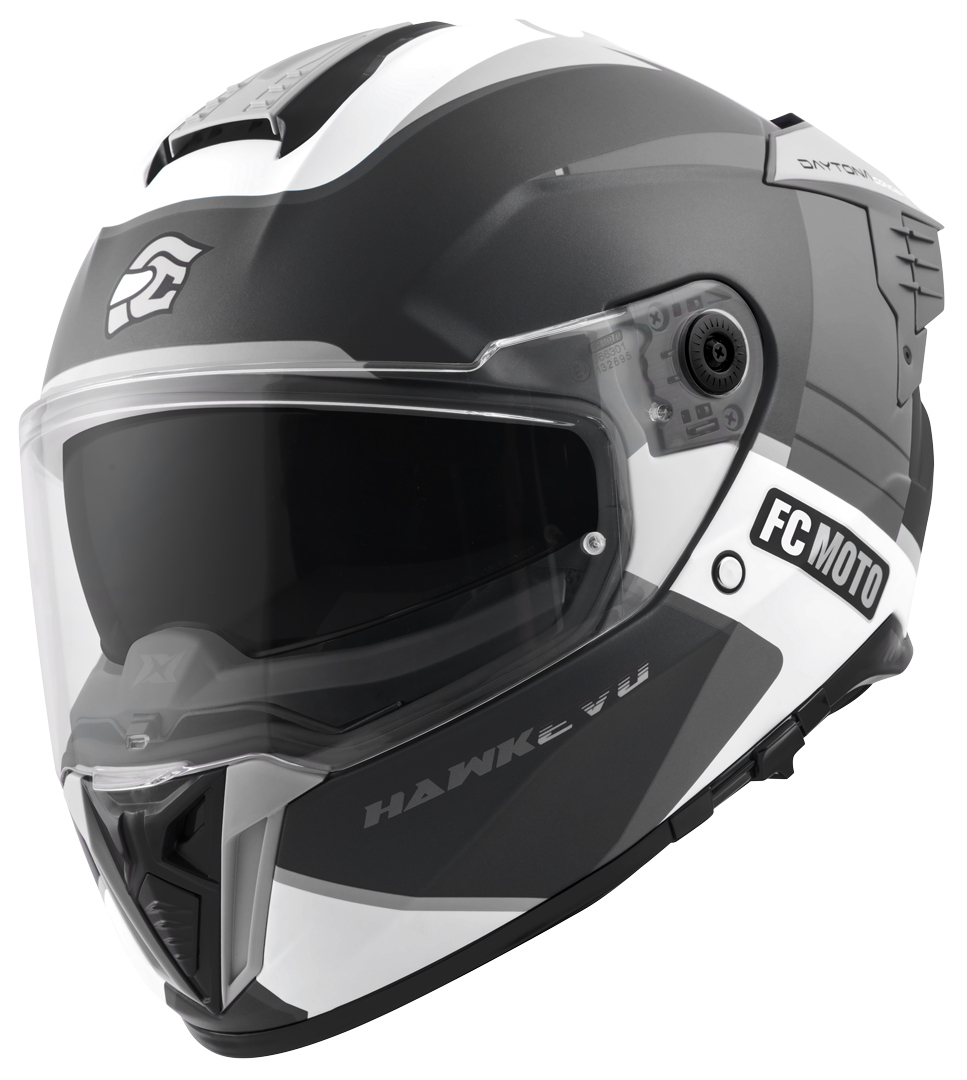 FC-Moto Hawk EVO-X Casco negro mate/gris/blanco S Figura 2