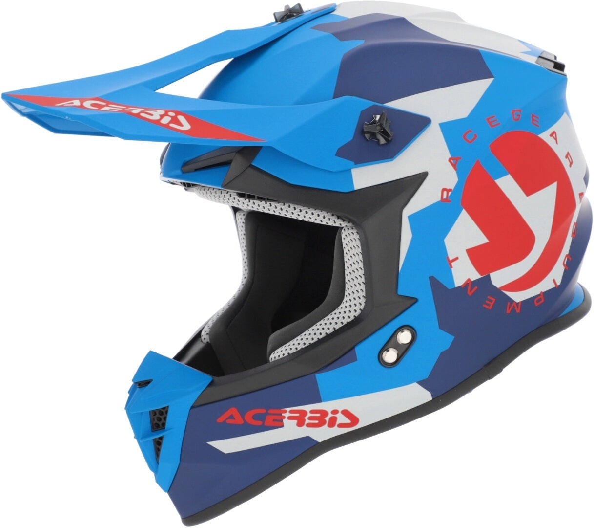 Acerbis Linear Graphic Motocross Helm blau matt/rot M (57/58) Abbildung 1