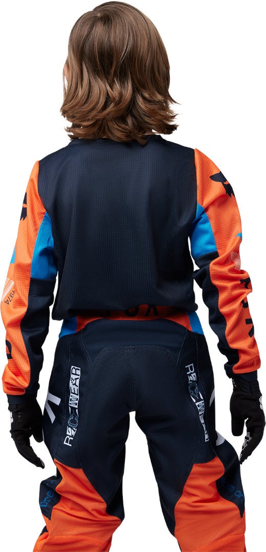 FOX 180 Race Spec Jeugd Motorcross Jersey Donkerblauw JA Figuur 2