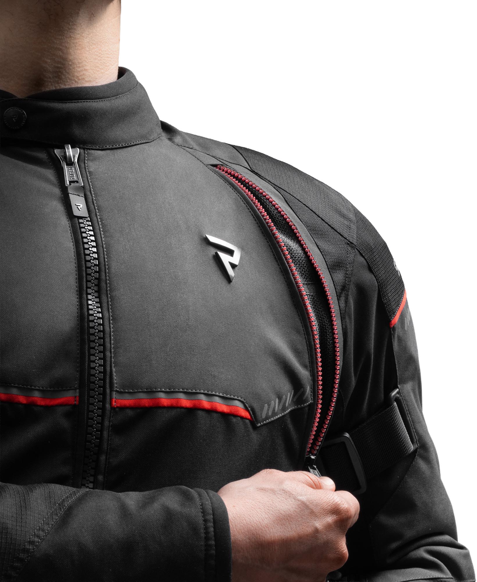 Rebelhorn Swift waterproof Motorcycle Textile Jacket black/grey/red L Figure 4
