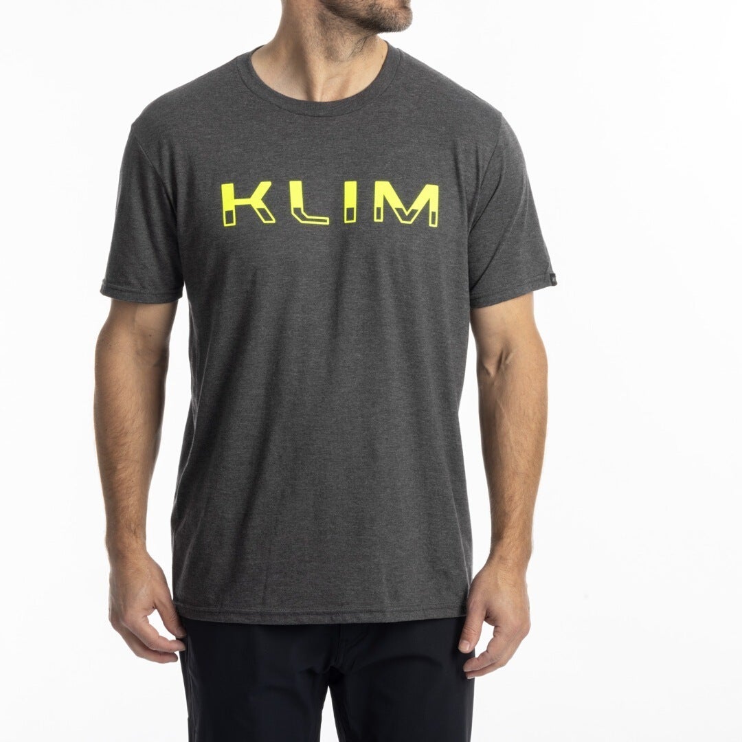 Klim Petrol Tri-Blend T-shirt sort/neon-gul L Figur 1