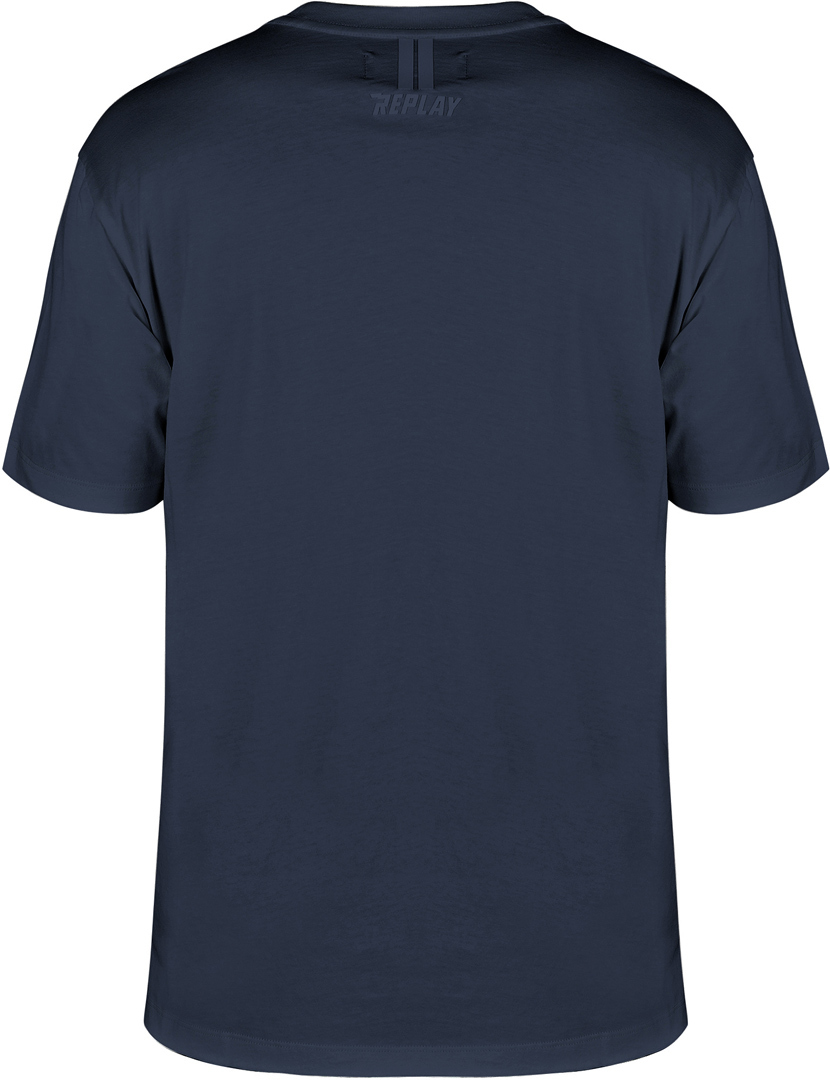 Replay Logo T-shirt mørkeblå M Figur 5