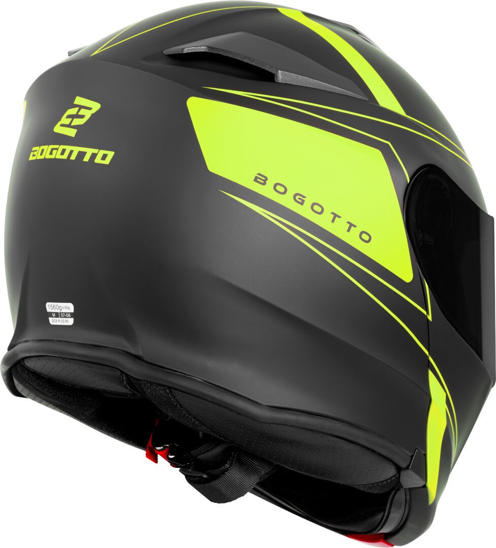 Bogotto H271 BT Taog Bluetooth Hjelm sort mat/gul XL Figur 4