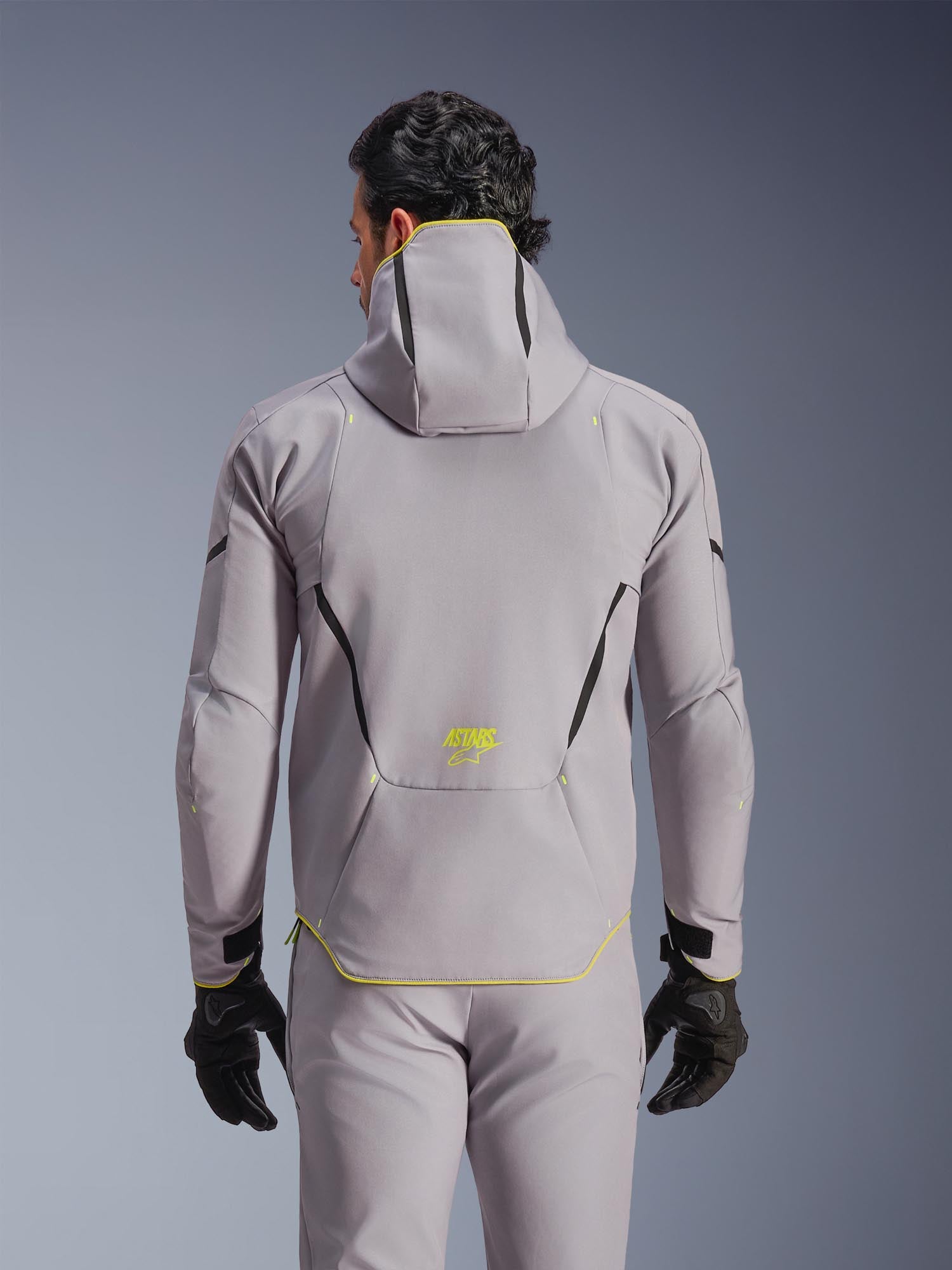 Alpinestars Aeroshel Veste textile de moto imperméable gris/jaune L Figure 7