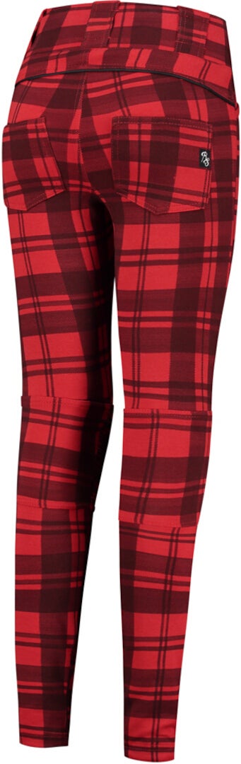 Rusty Stitches Claudia V2 checked Ladies Motorcycle Textile Pants red/black 38 Figure 2