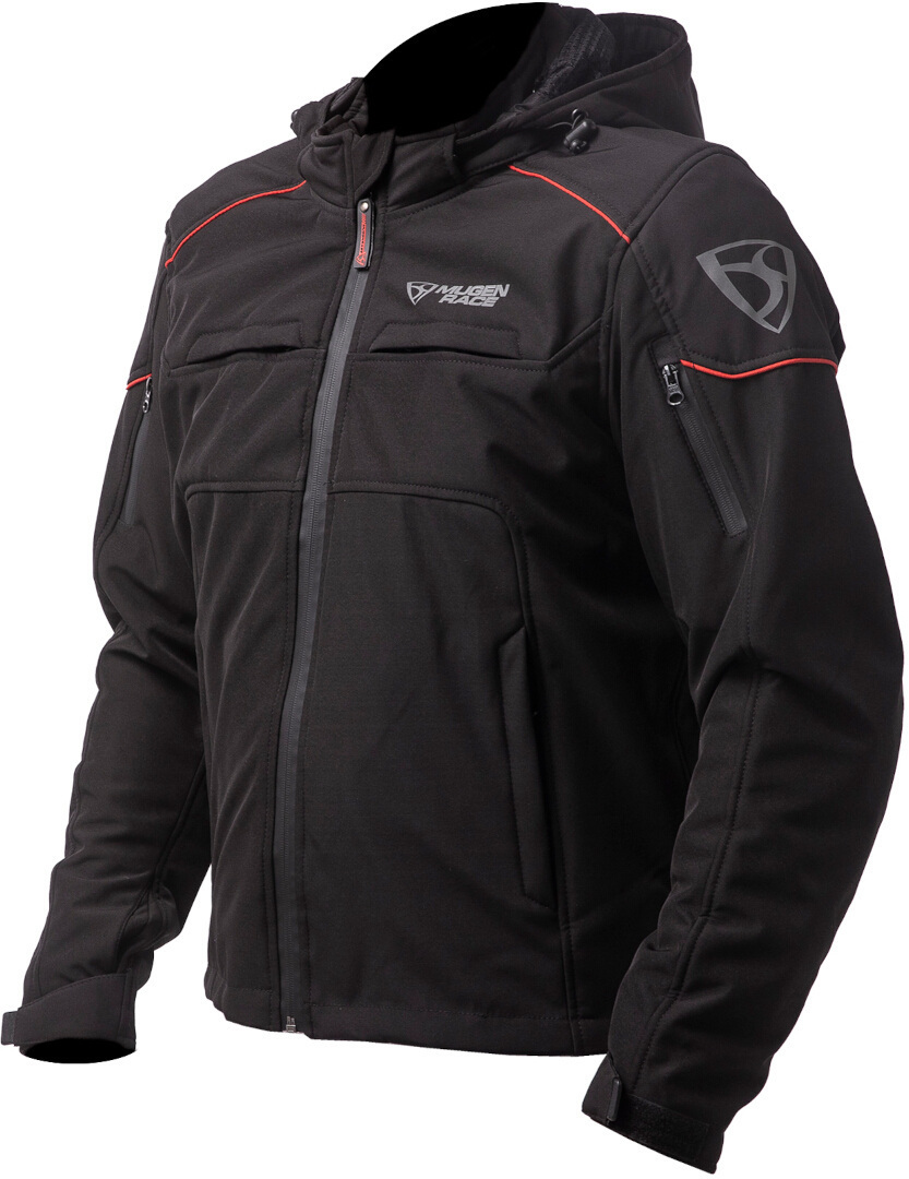 MUGENRACE Srippy waterproof Softshell Jacket black/red L Figure 2