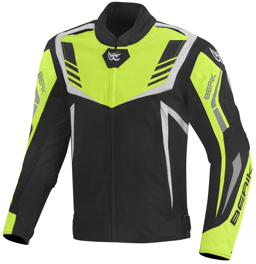 Berik Toronto Waterproof Motorcycle Textile Jacket black/white/yellow 60 Figure 1