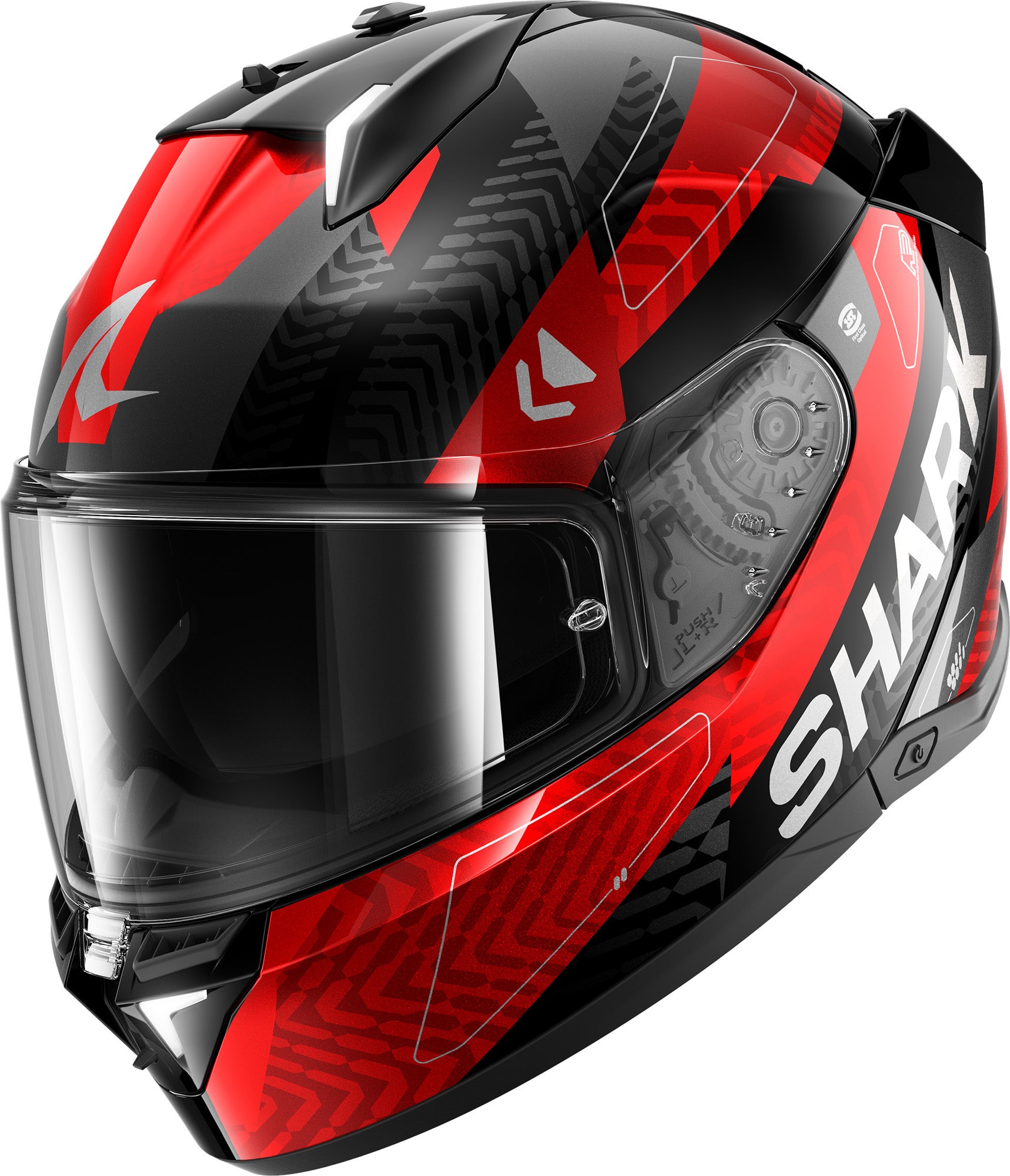 Shark Skwal i3 Ready Cască Negru/Argintiu/Roșu L (59/60) Figura 1