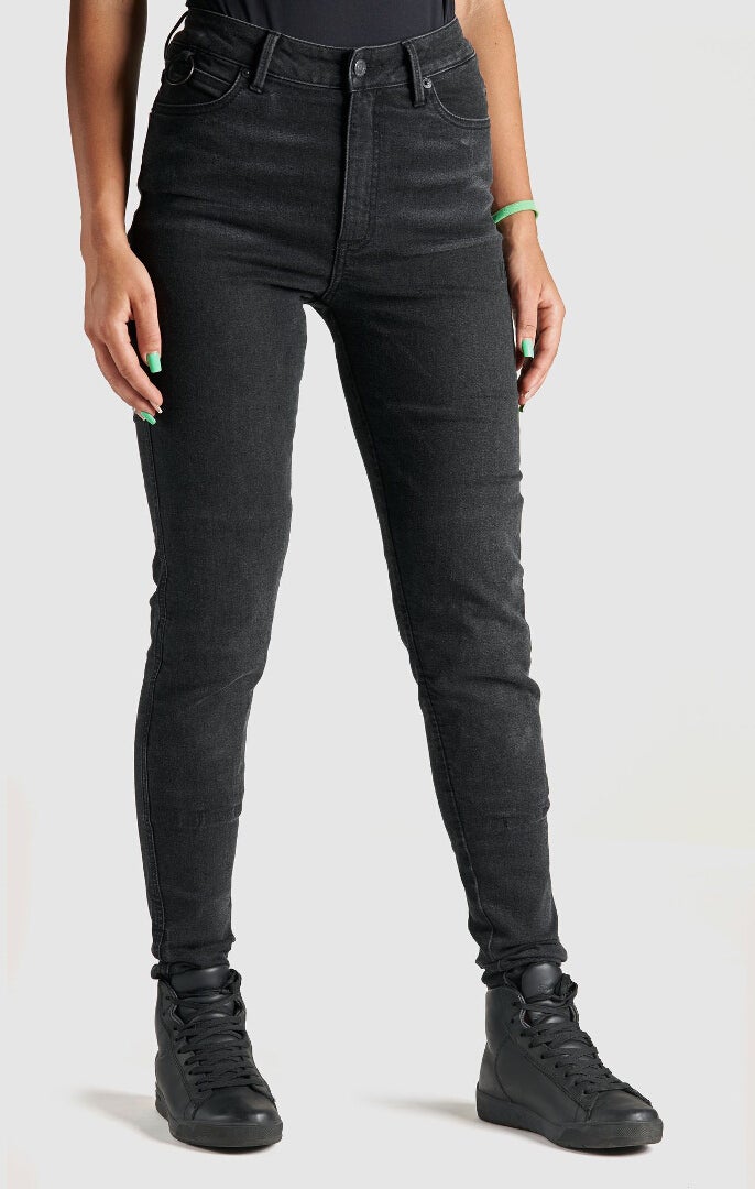 Pando Moto Kusari Cor Dame Motorcykel Jeans Sort 34 L34 Figur 2