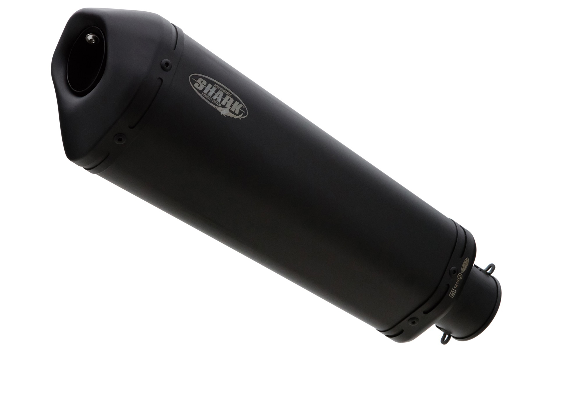 SHARK EXHAUST DSX-10 acoperit cu oțel inoxidabil mat negru Figura 1